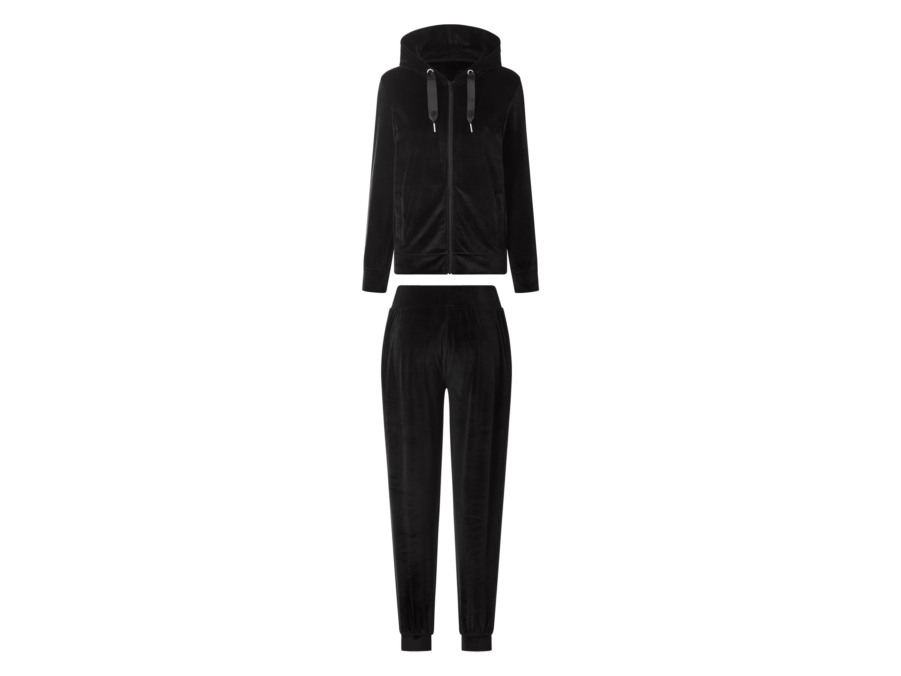 ESMARA® Dres domowy z weluru damski (Czarny, S(36/38))