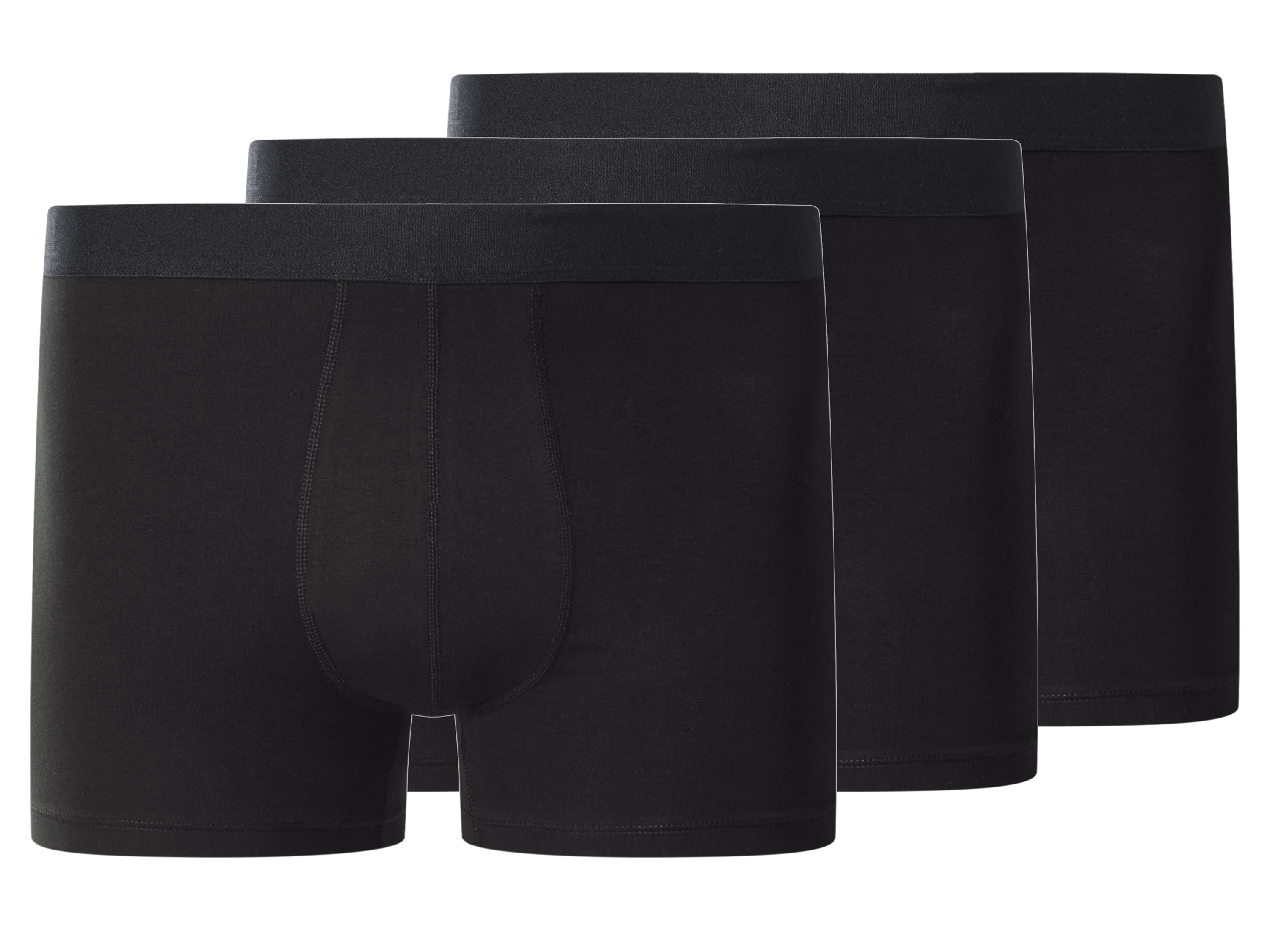 esmara Men Bokserki męskie z bawełną, 3 pary (Czarny, 8/XXL)