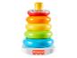 Zabawka do układania Fisher-Price z kolorowymi pierścieniami i grzechoczącym górnym pierścieniem.
