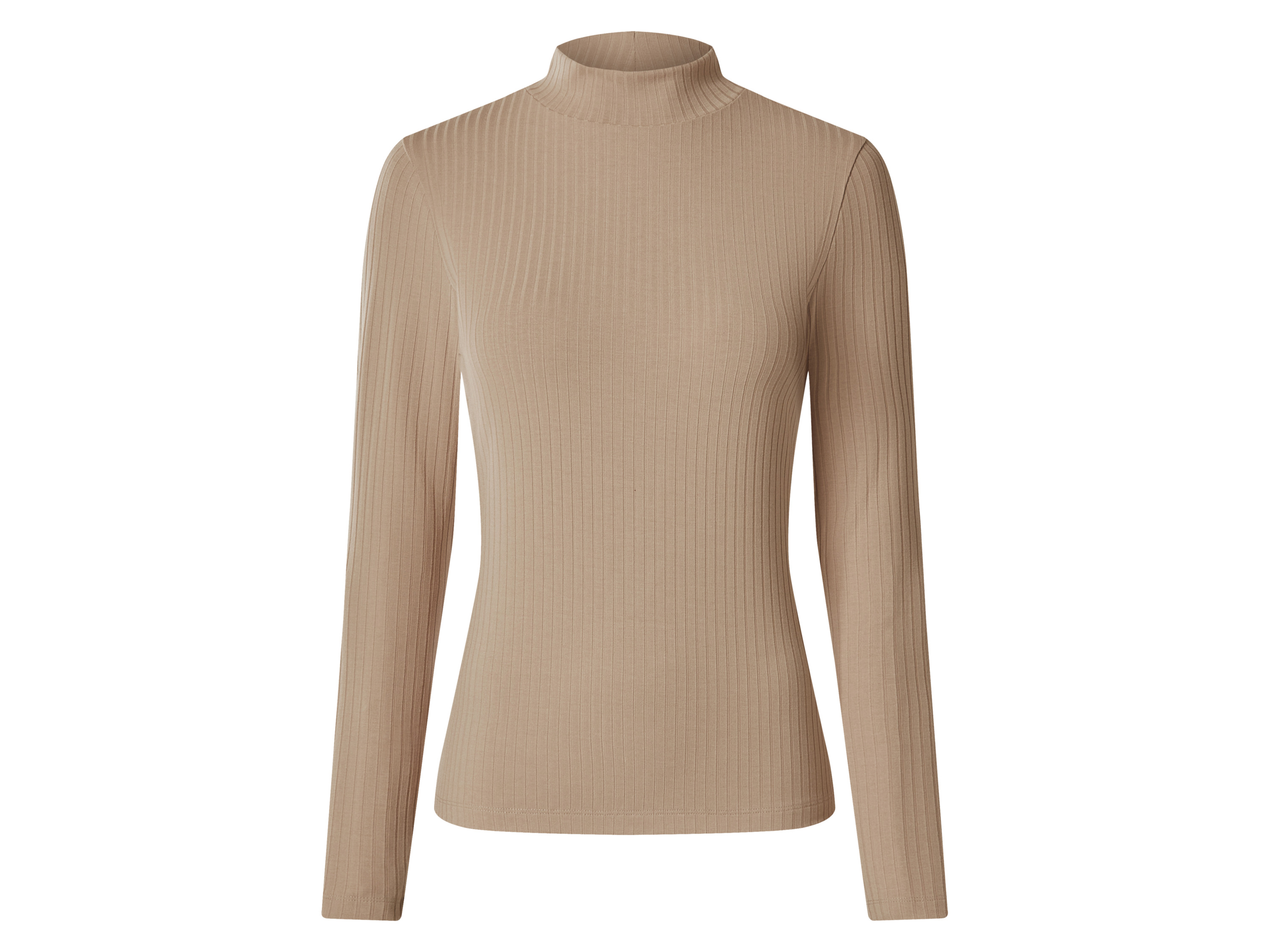 ESMARA® Sweter damski z dzianiny prążkowanej (Beżowy, L(44/46))