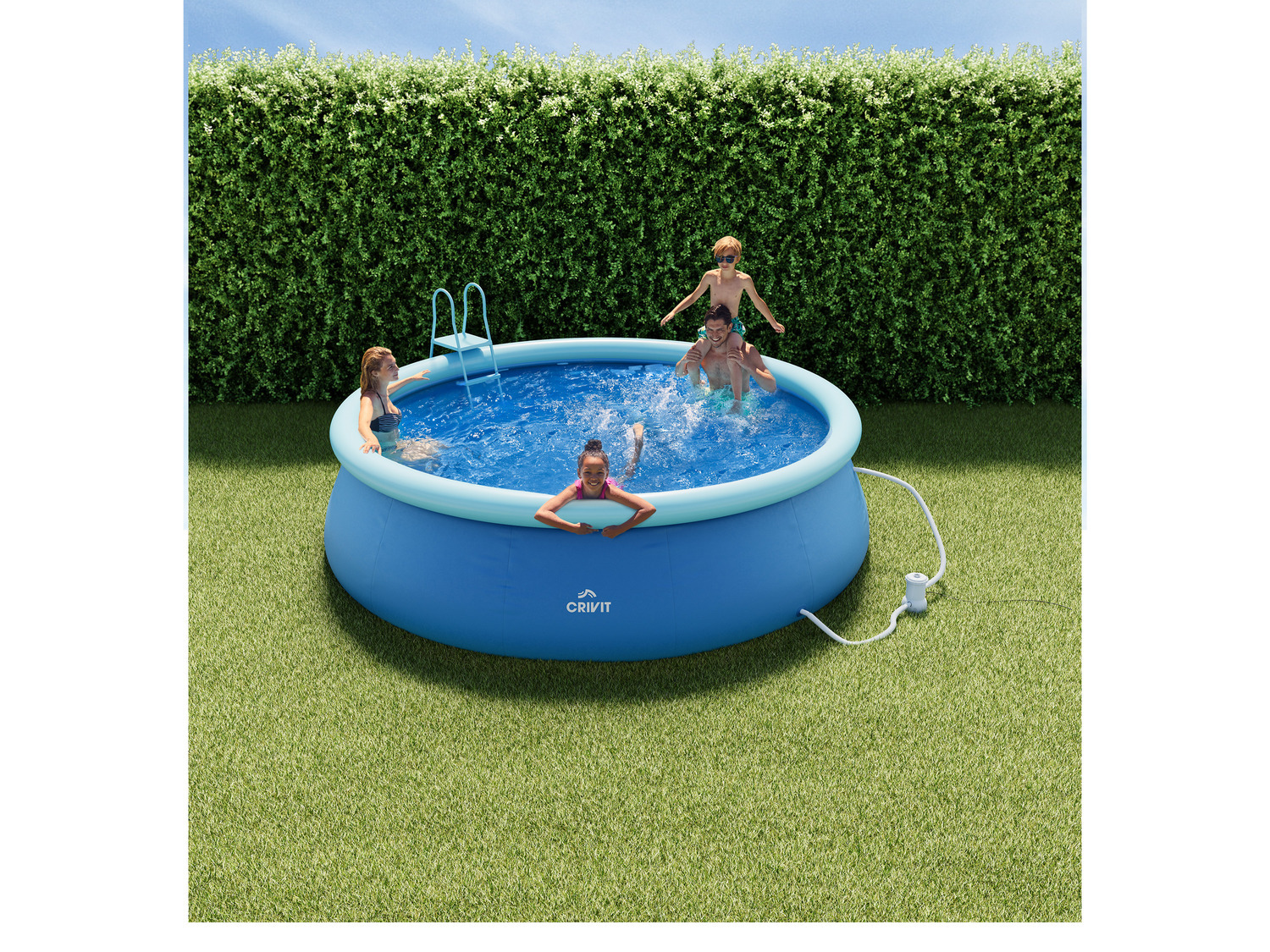 CRIVIT Basen Easy Set Quick-up-Pool, Ø 457 x 122 cm