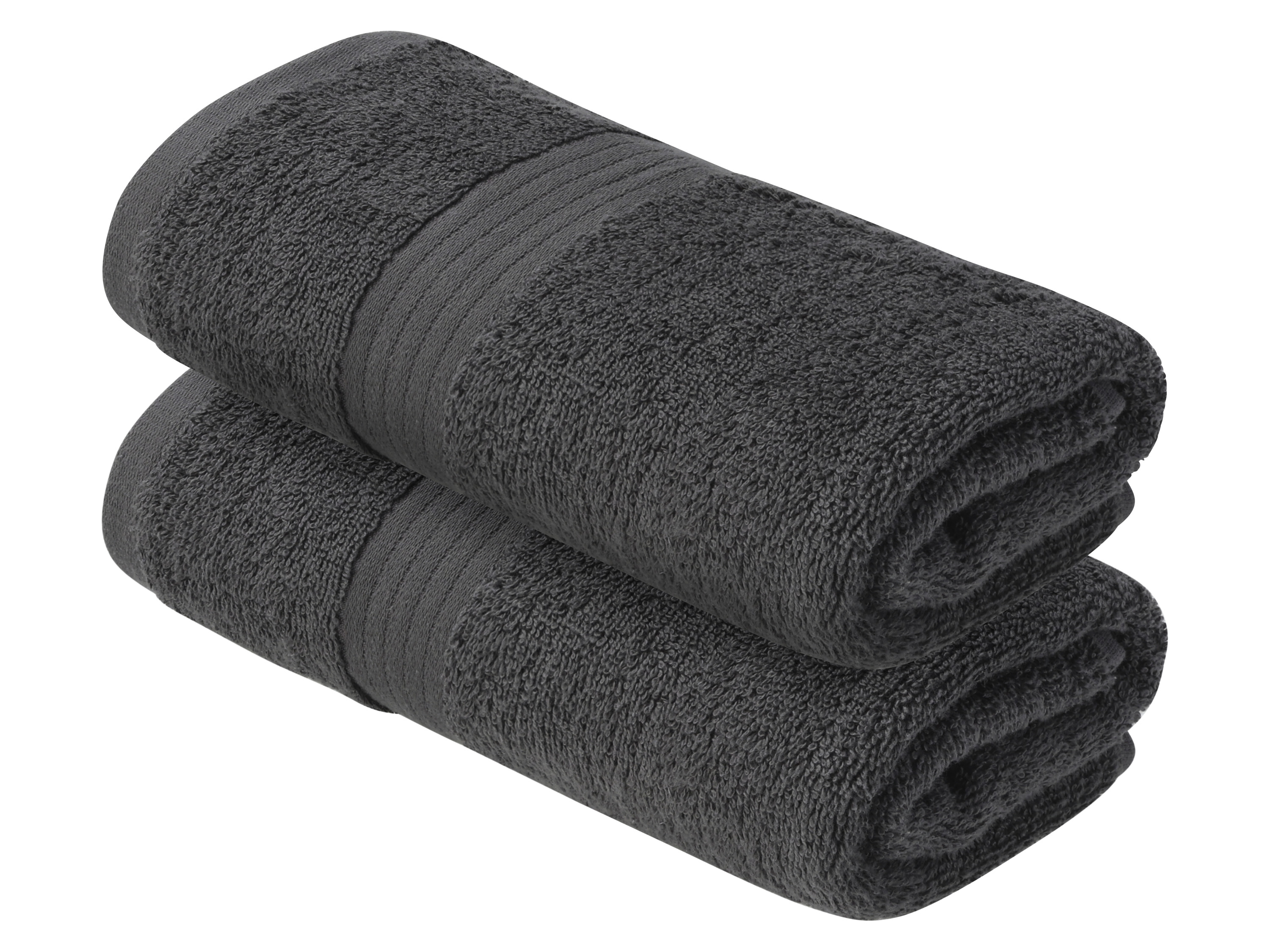 LIVARNO® Komplet 2 ręczników frotté z bawełny, 50 x 100 cm (Szary)