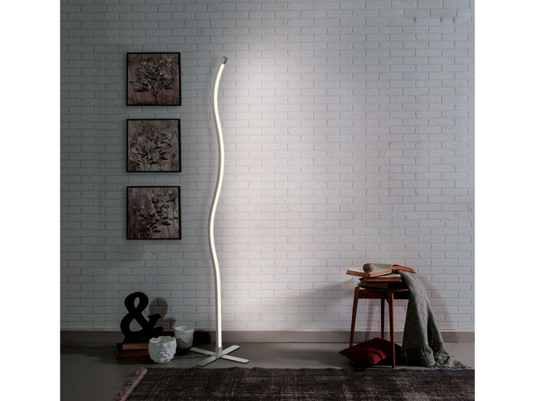 Pełny ekran: LIVARNO home Lampa stojąca LED w optyce matowego niklu - zdjęcie 4