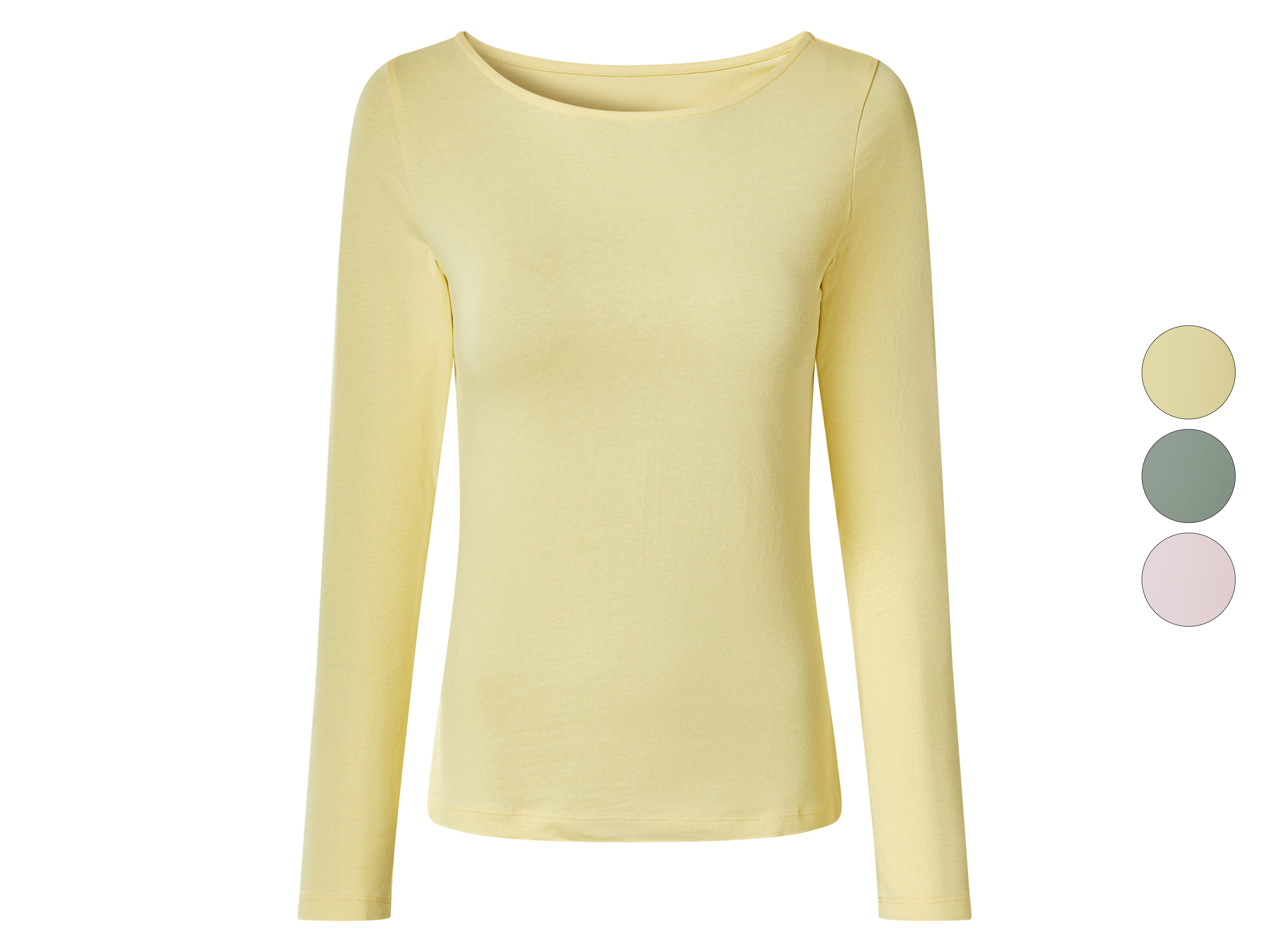 esmara® Koszulka damska z bawełną z długim rękawem