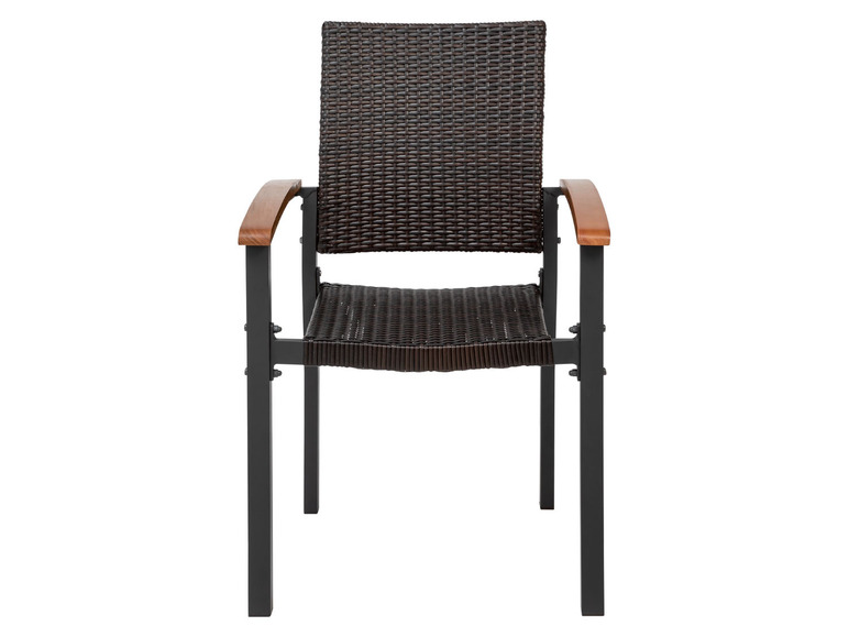 Pełny ekran: LIVARNO home Krzesło sztaplowane Valencia, szary/brązowy - zdjęcie 2