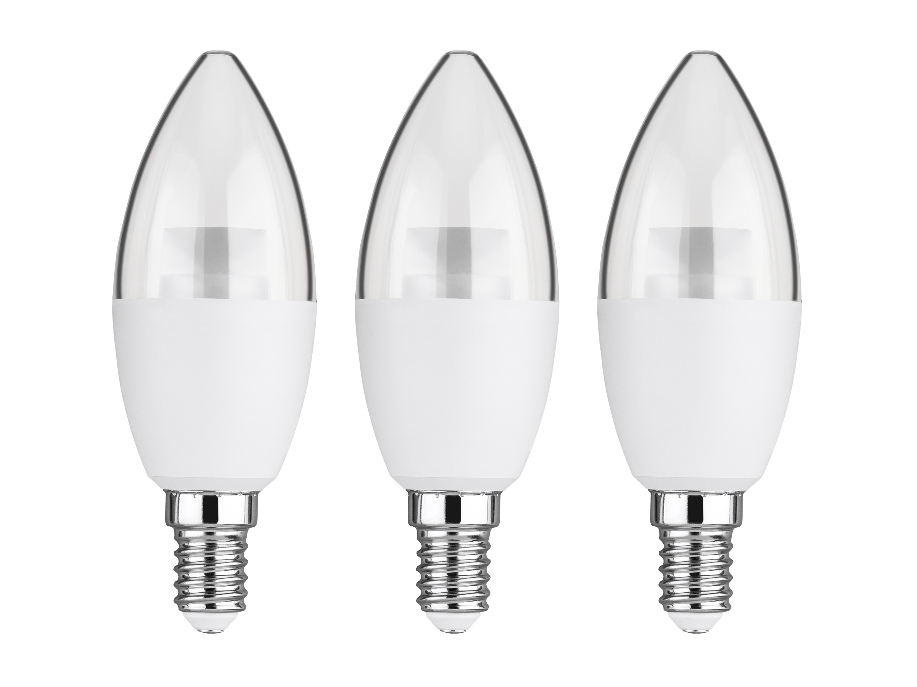LIVARNO® Zestaw 2 lub 3 żarówek LED E14/E27 (Świeca 4,9W E14, 3-częściowa)