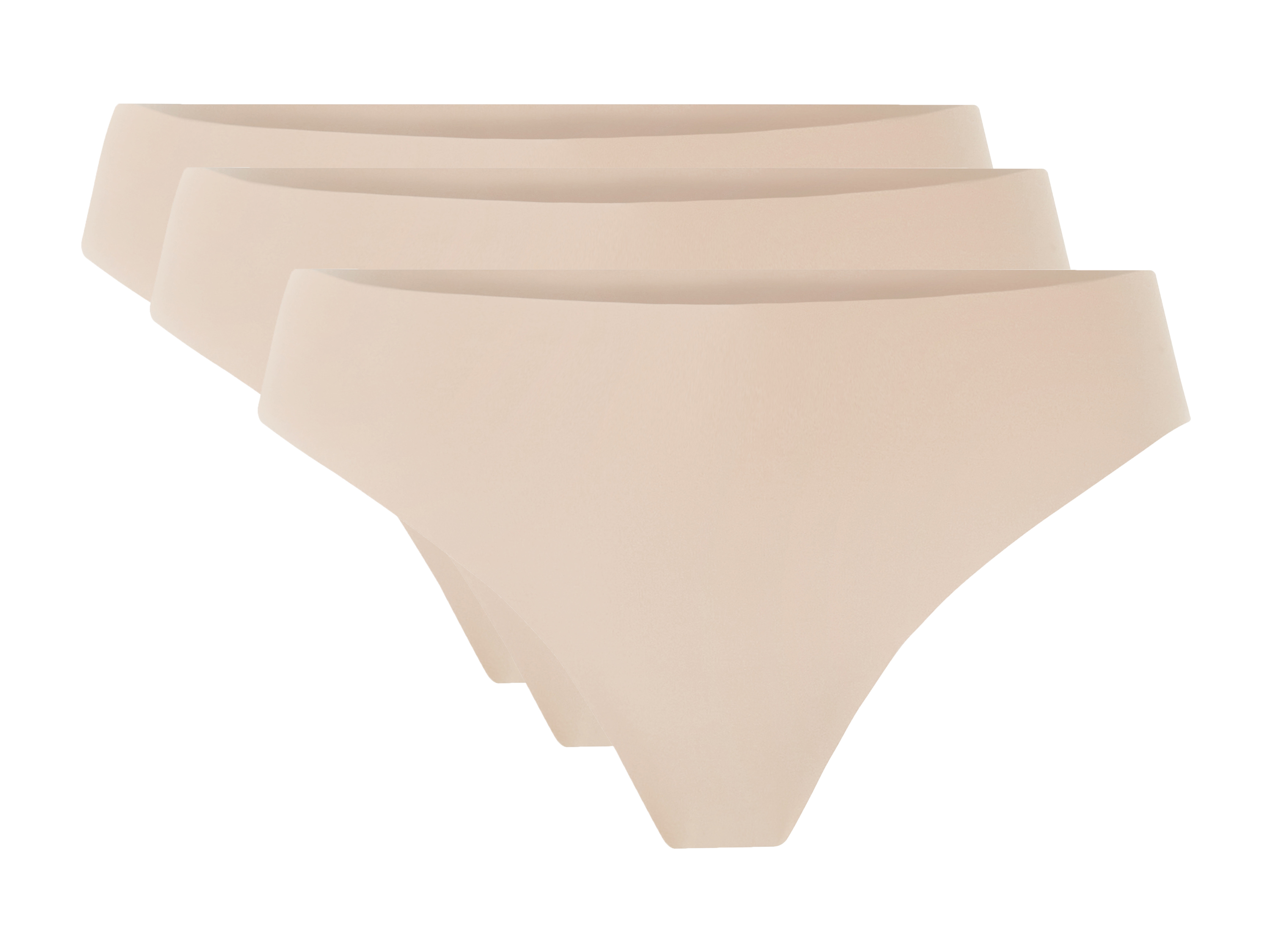 ESMARA® Stringi bezszwowe damskie, 3 pary 