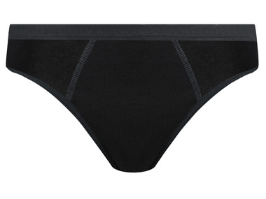 Majtki menstruacyjne damskie z bawełny organicznej, czarne