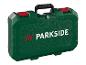 Zielona skrzynka narzędziowa Parkside.