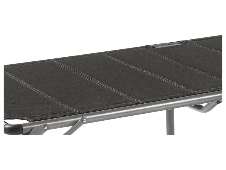 Pełny ekran: LIVARNO home Komfortowy leżak aluminiowy XXL Houston, z daszkiem przeciwsłonecznym, szary - zdjęcie 10