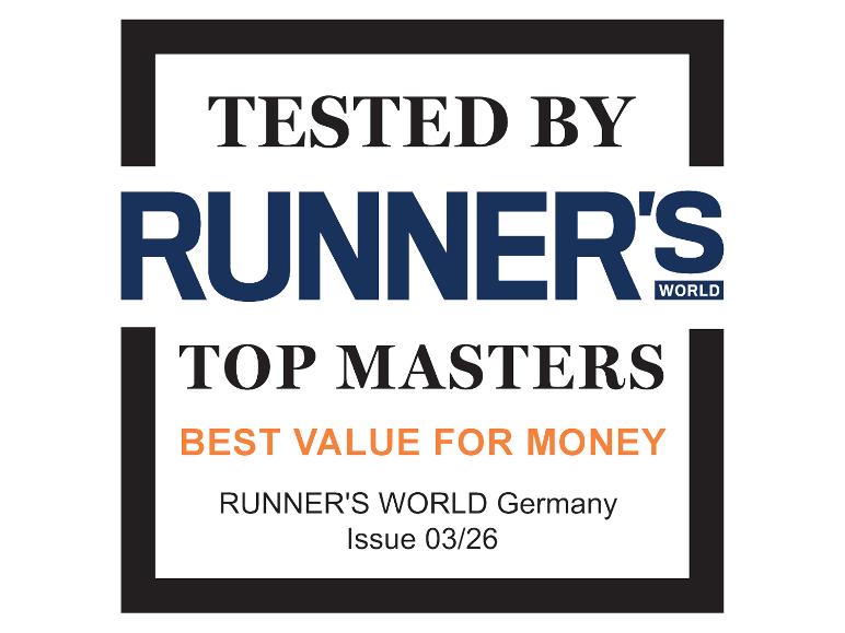 Nagroda Runner's World Germany za „Najlepszy stosunek jakości do ceny” testowana przez najlepszych mistrzów.