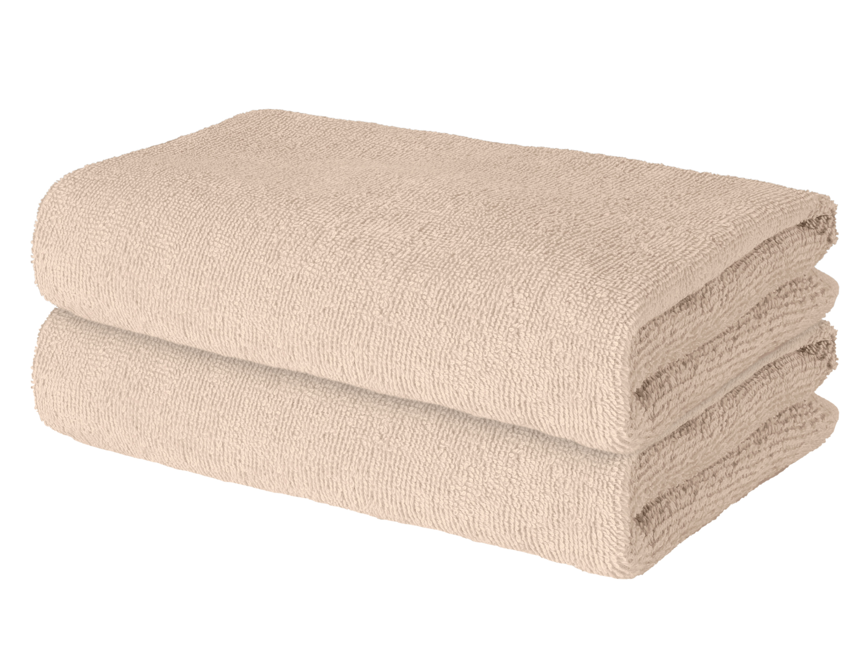 LIVARNO® Komplet 2 ręczników frotté, 50 x 100 cm (Beżowy)