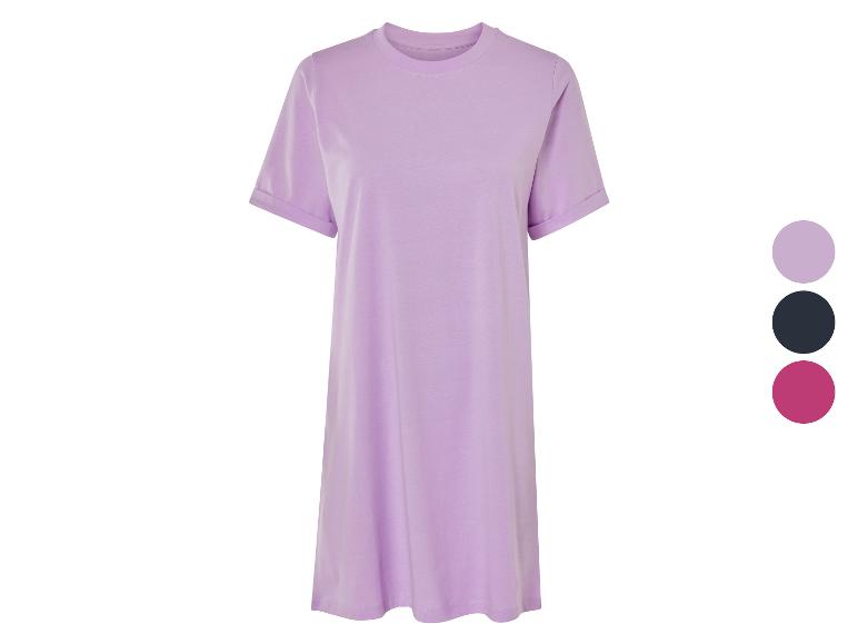 Lilakowa sukienka-t-shirt i inne kolory.