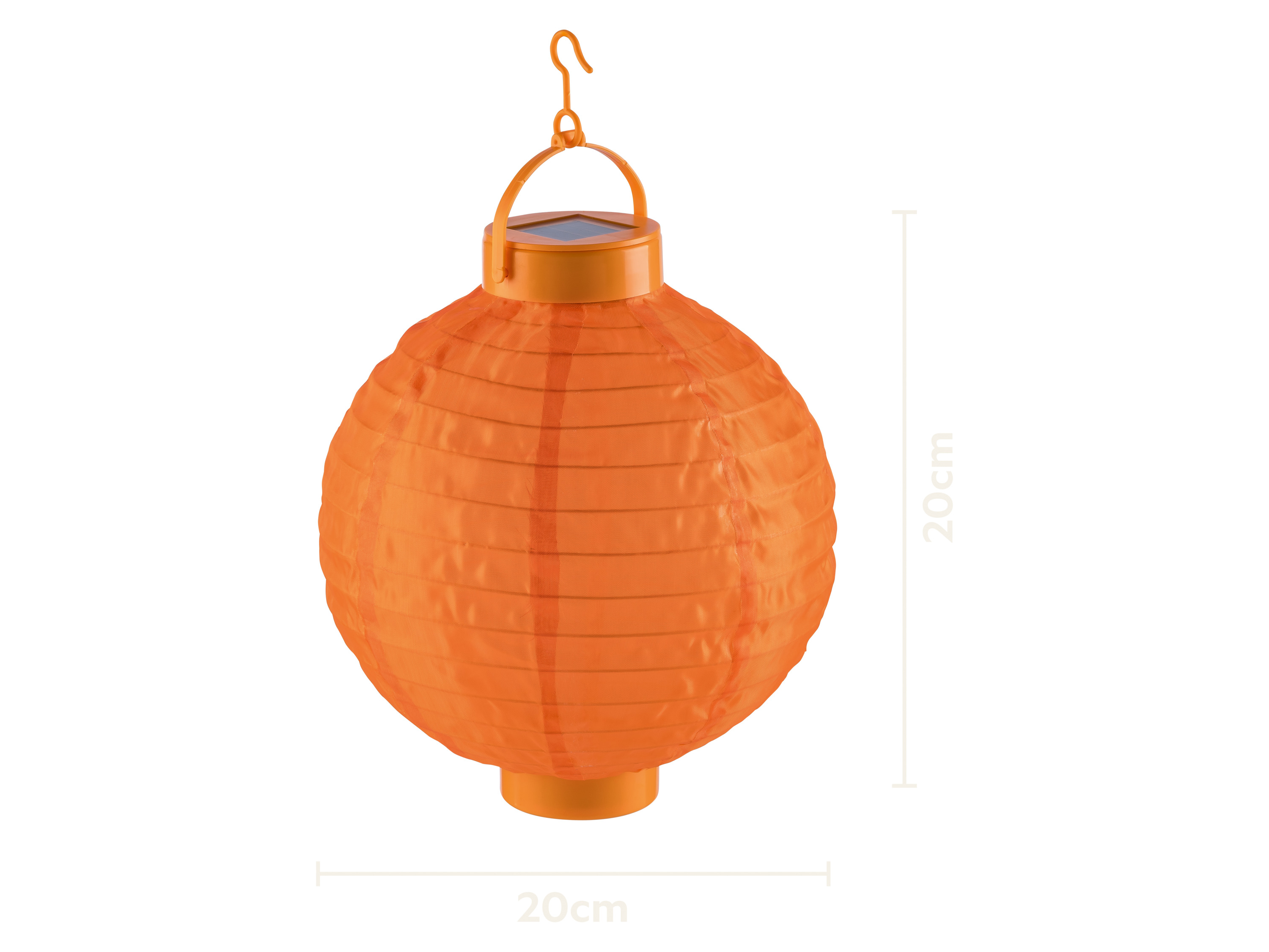 LIVARNO® Lampion solarny LED (okrągły/pomarańczowy)