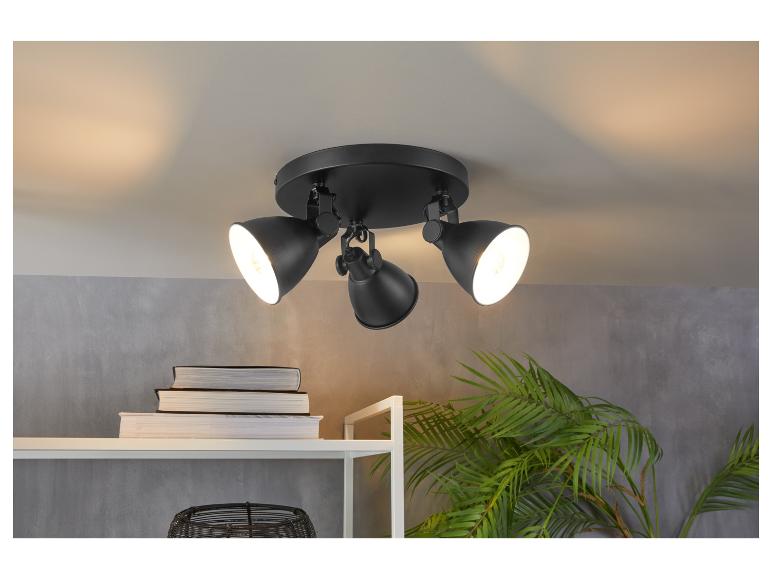 Oświetlenie sufitowe LED z ruchomymi reflektorami