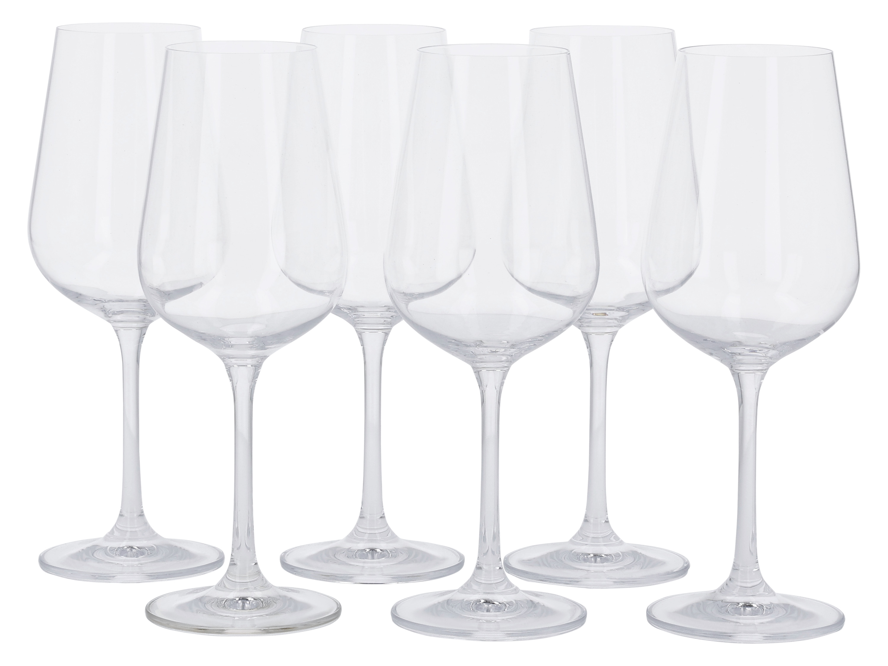 SILVERCREST® Zestaw 6 szklanek do wody lub 6 kieliszków do szampana lub do białego wina lub do czerwonego wina (Kieliszki do białego wina)