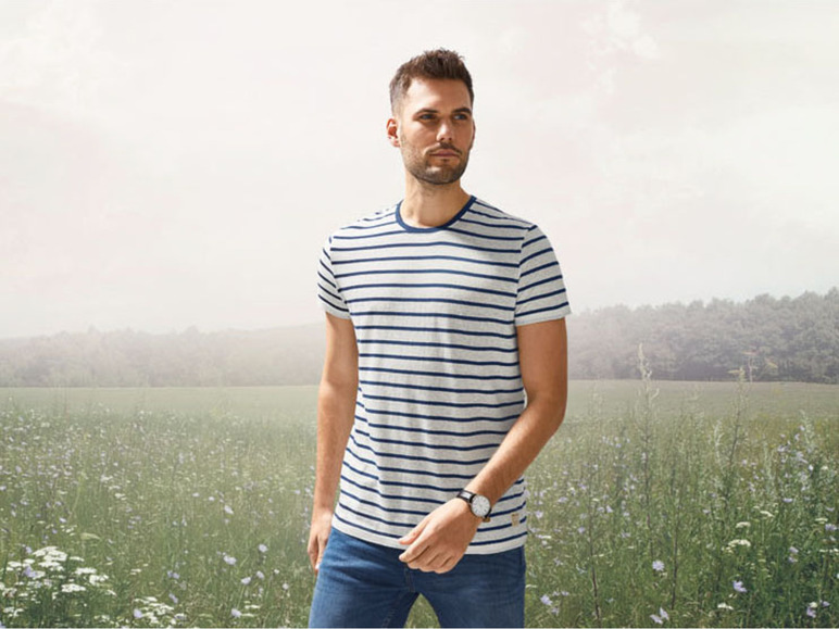 Pełny ekran: LIVERGY® T-shirt męski, krój dopasowany, z bawełną organiczną - zdjęcie 6