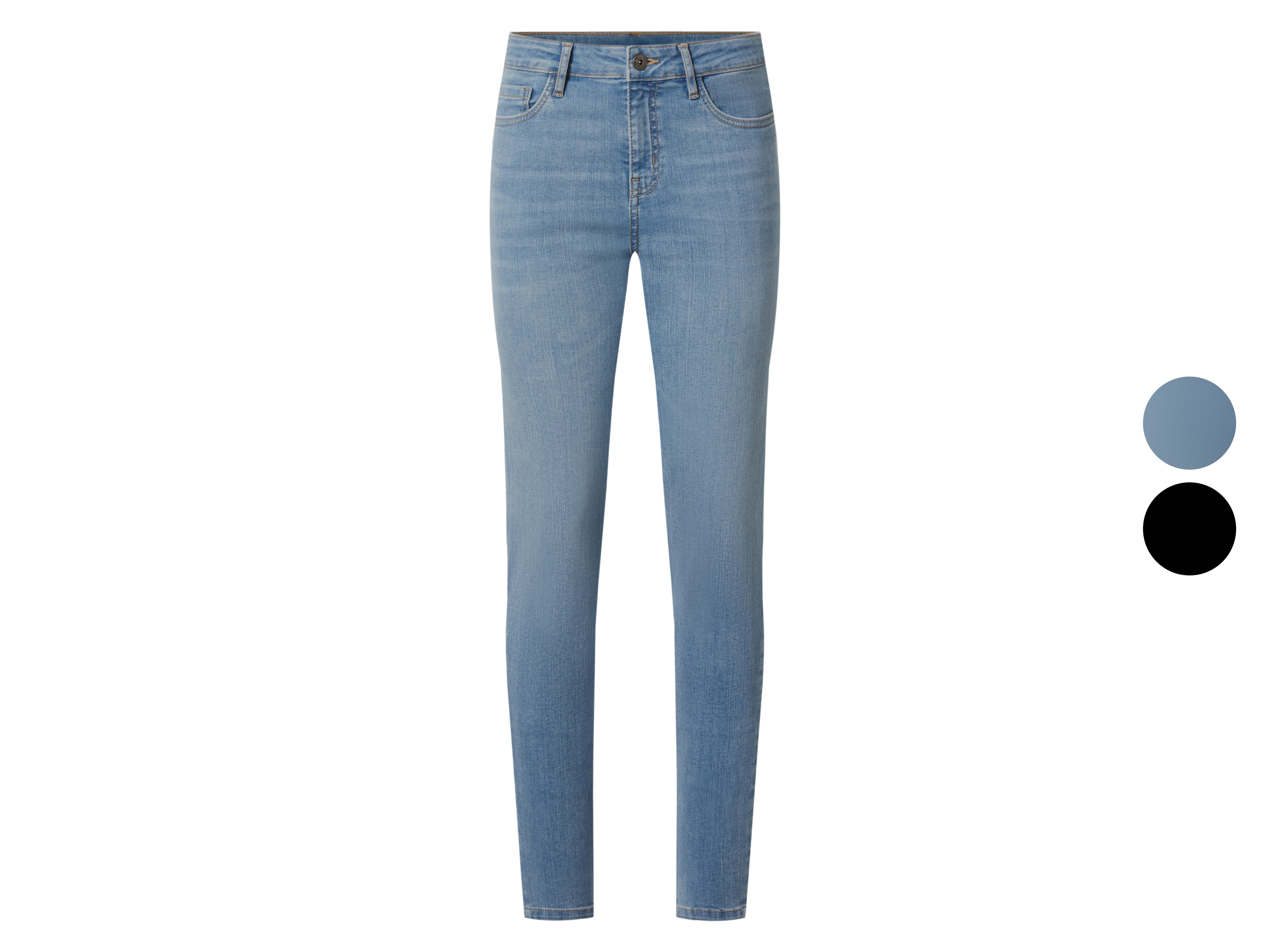 ESMARA® Jeansy damskie super skinny fit push-up