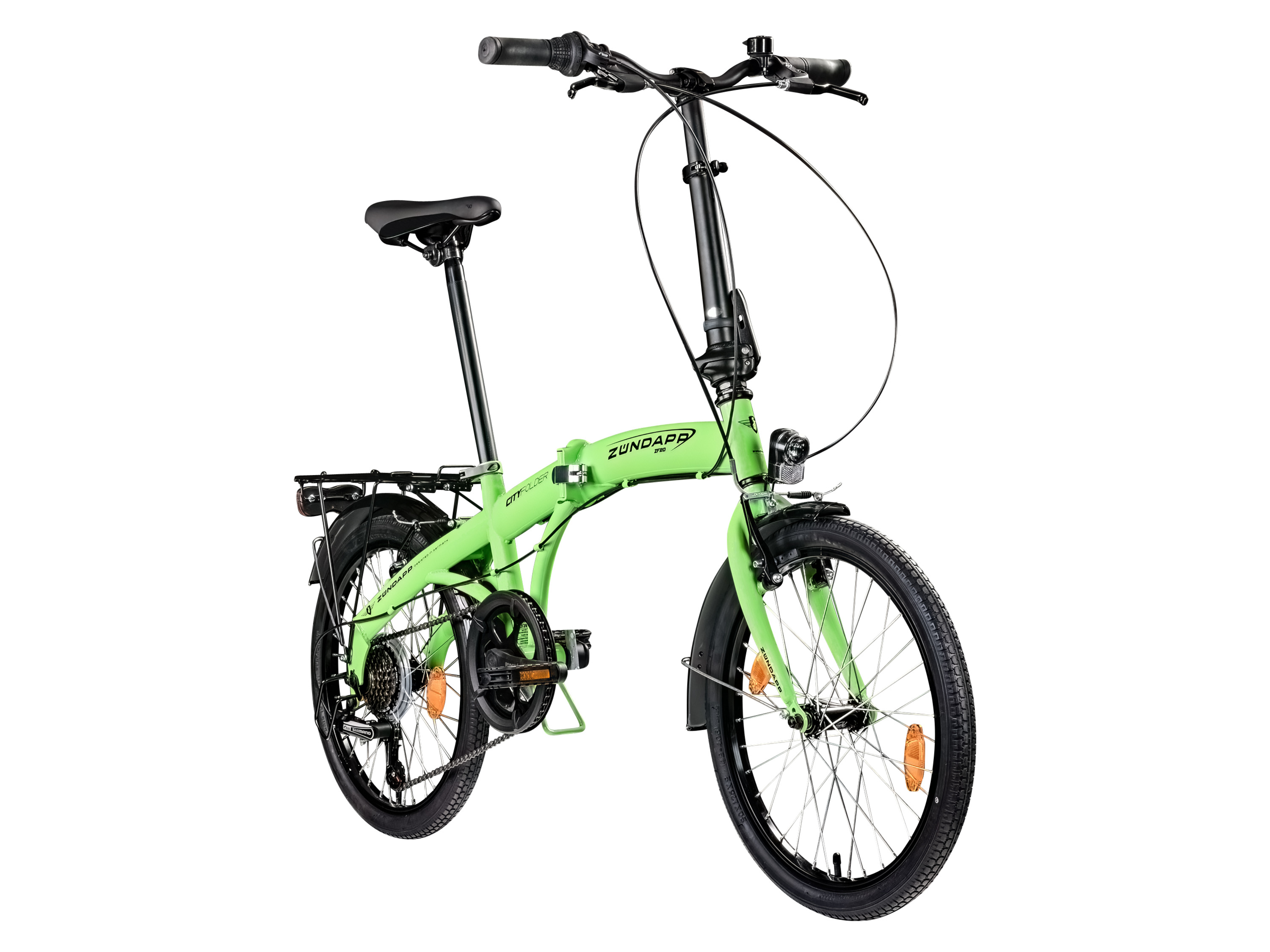 Zündapp Rower składany ZF20 Speed Folder, 20 cali (Zielony, 20 cali)
