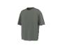 Luźny, khaki T-shirt z krótkim rękawem