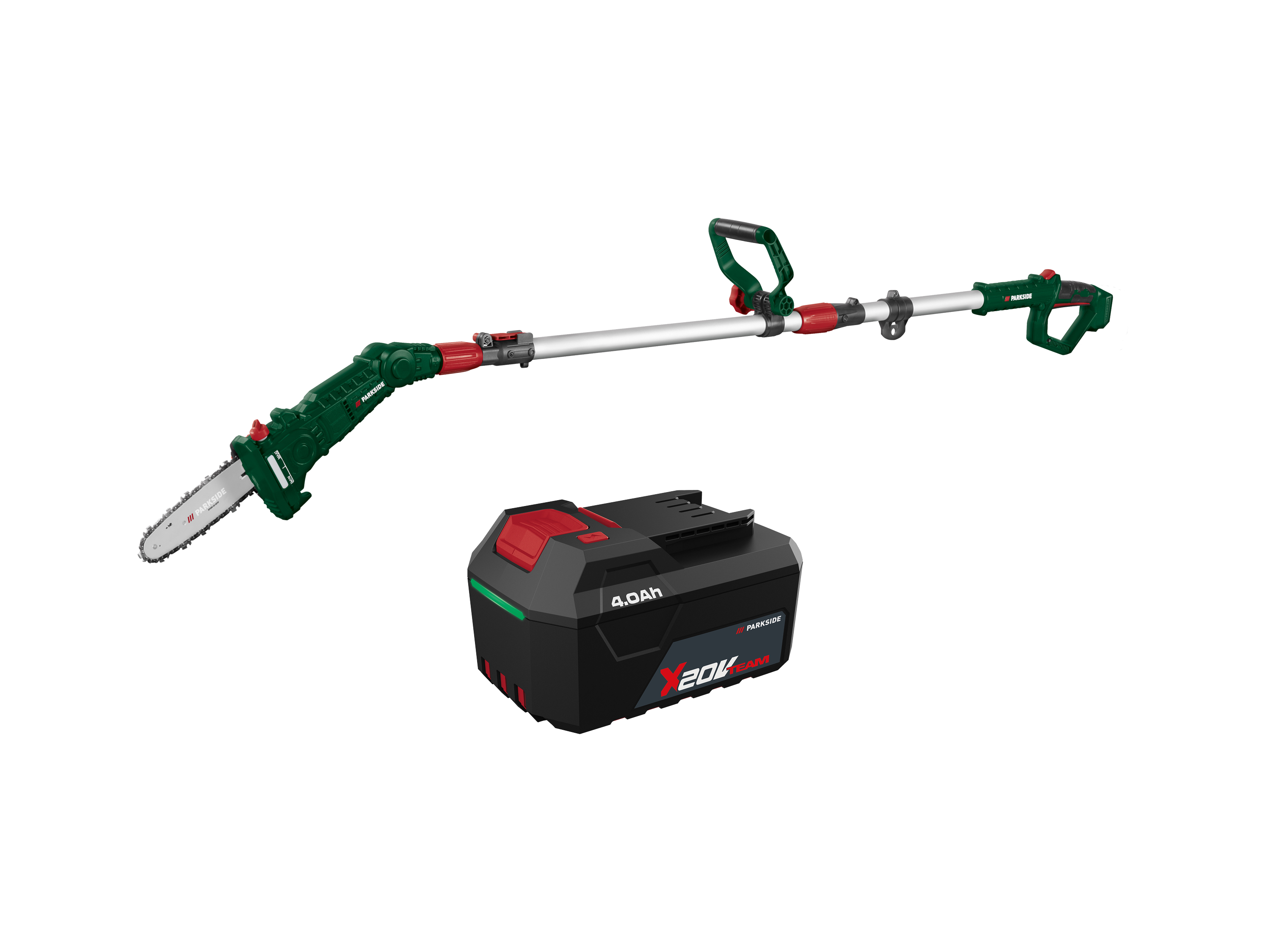 PARKSIDE® Zestaw: Akumulatorowa podkrzesywarka 20 V z akumulatorem litowo-jonowym 20 V, 4 Ah