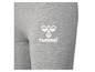 Szare spodnie treningowe Hummel z logo.