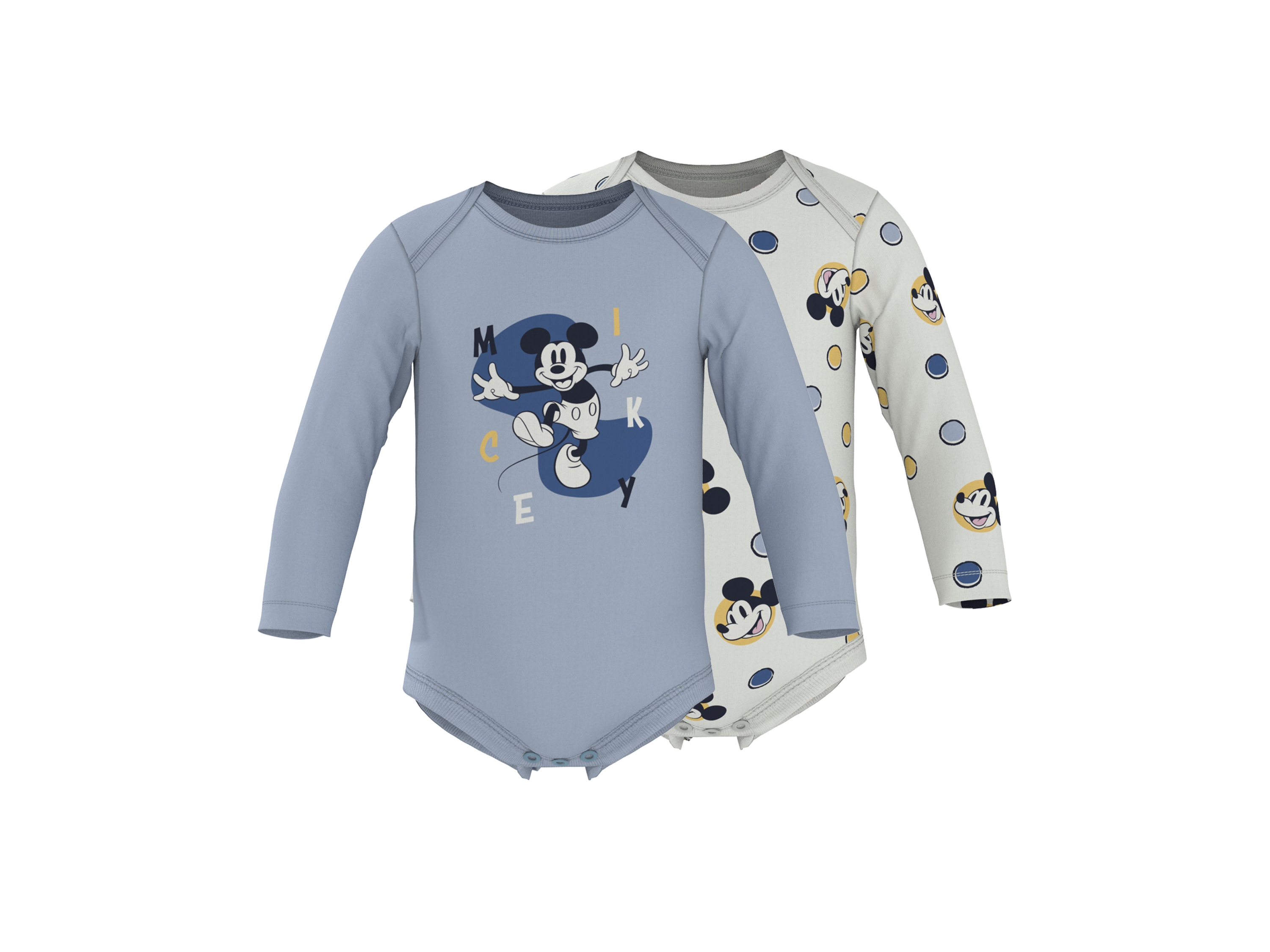 LUPILU® Body niemowlęce, 2 sztuki (Niebieski/ biały, 86/92)