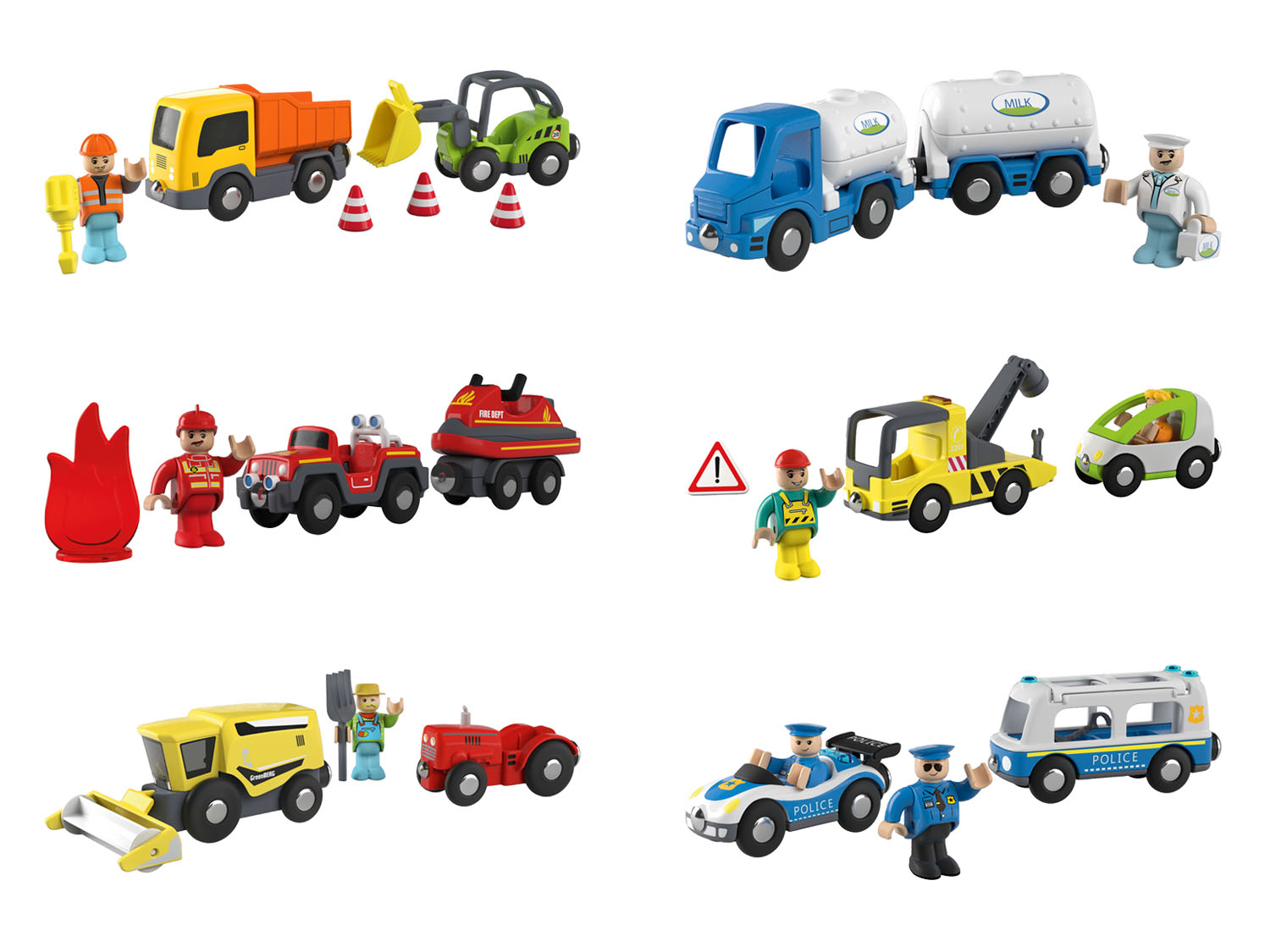 Zdjęcia - Pozostałe zabawki Playtive Zestaw pojazdów ze złączem magnetycznym, z figurką, 1 zestaw