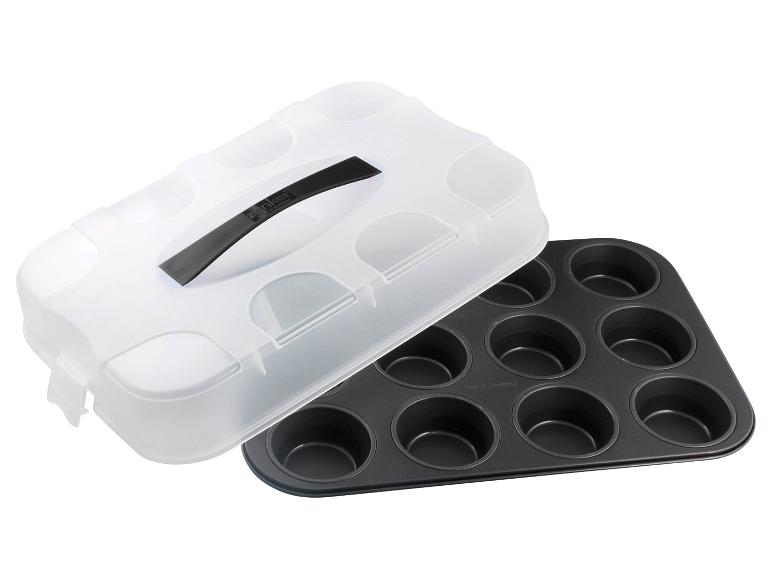 Forma do muffinek Zenker z przezroczystą pokrywką.