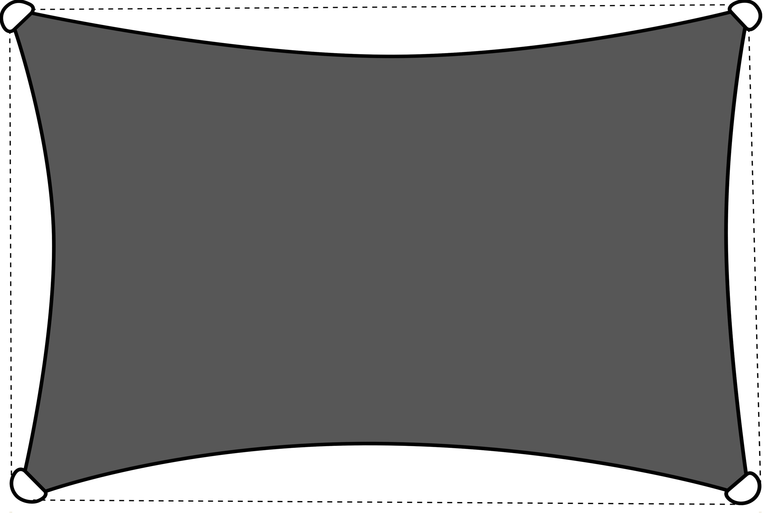 LIVARNO® Żagiel przeciwsłoneczny z tkaniny HDPE, 300 x 200 cm (Antracytowy)