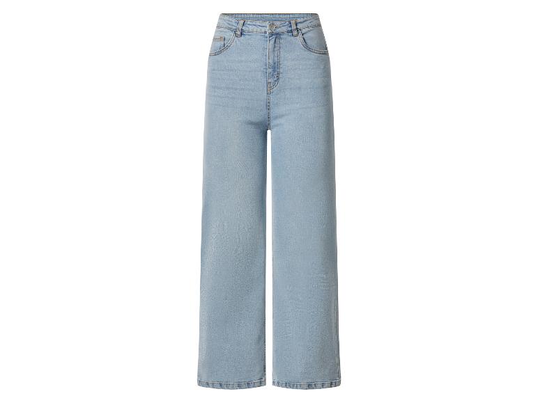 Jeansy wide leg dziewczęce z bawełną