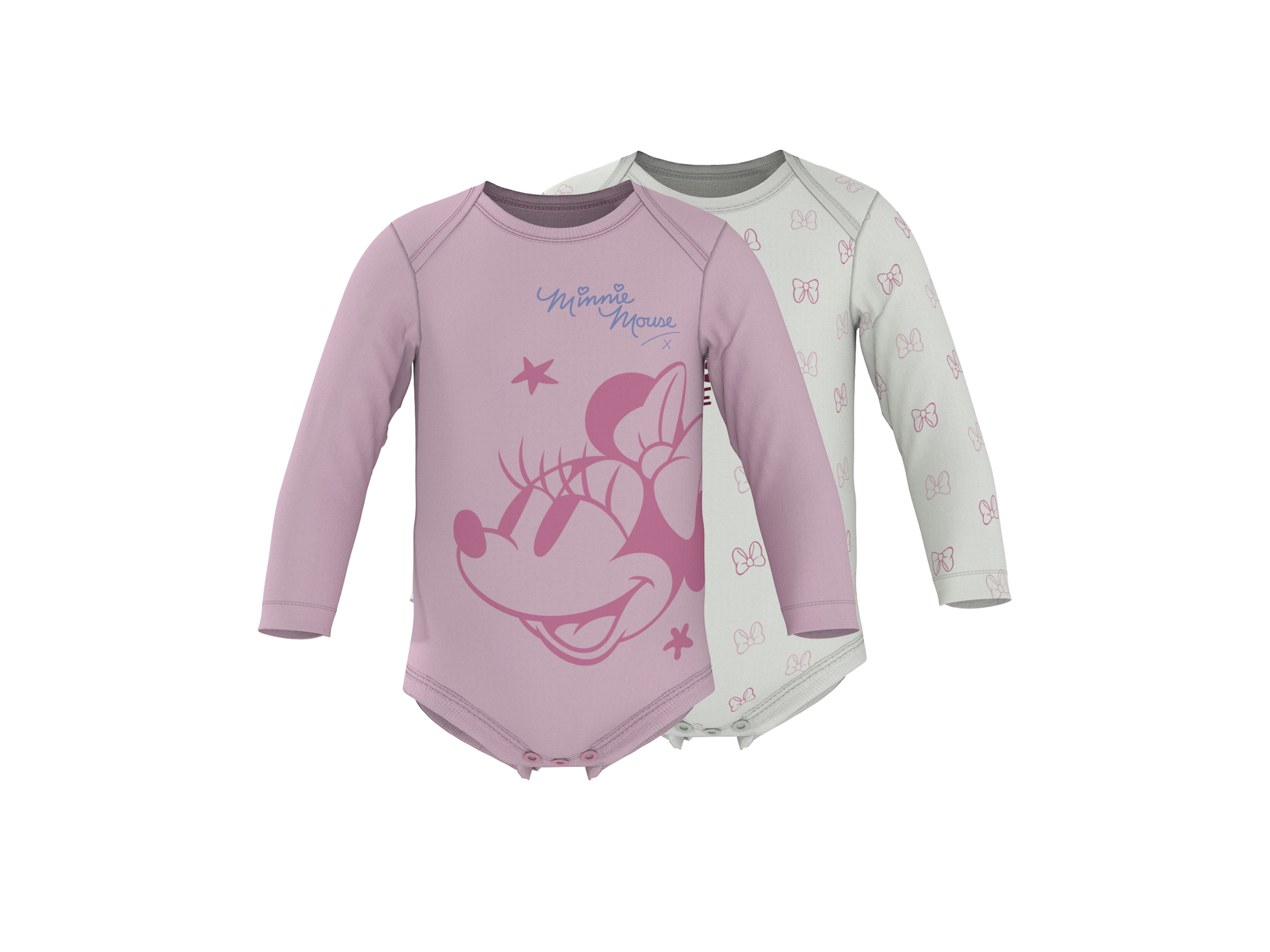 LUPILU® Body niemowlęce, 2 sztuki (Różowy/biały, 62-68)