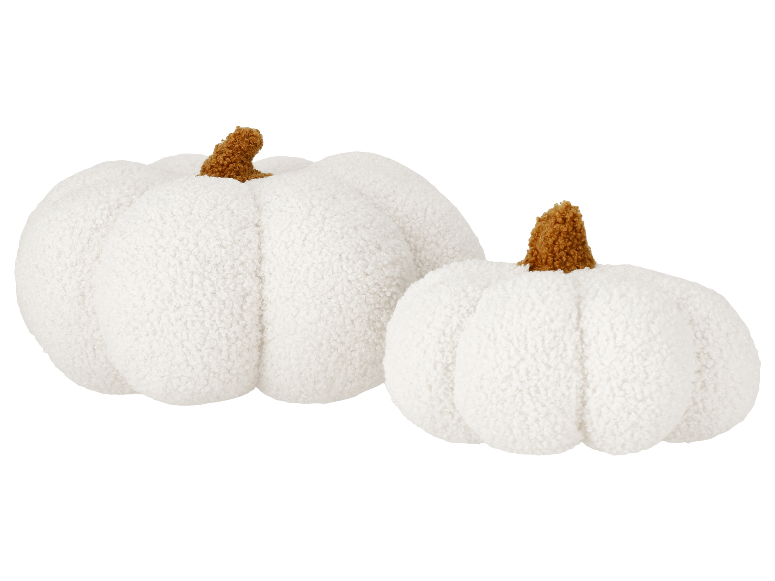 LIVARNO® Pluszowe dynie dekoracyjne, 2 sztuki (biała)