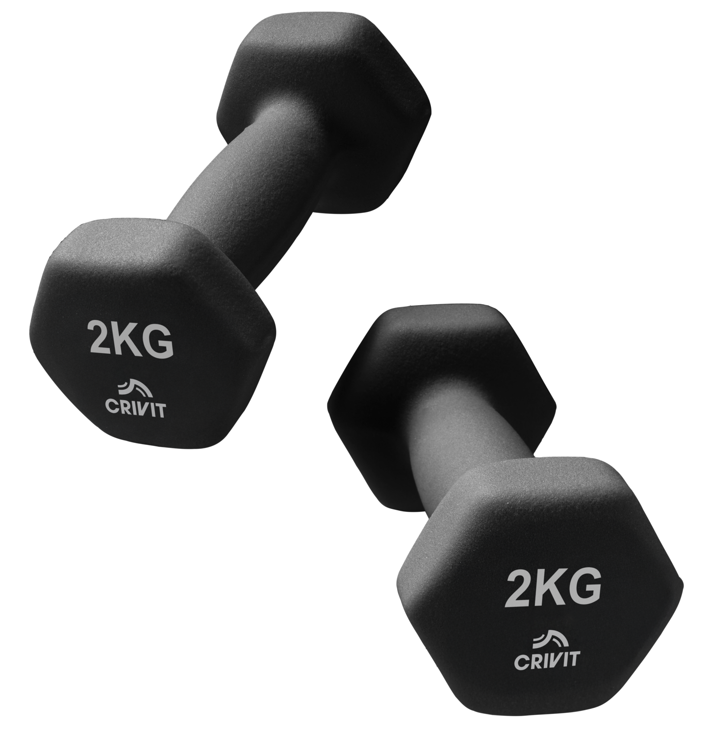 CRIVIT Deska do pompek lub Hantle lub Kettlebell (Hantle z PVC 2 x 2 kg)