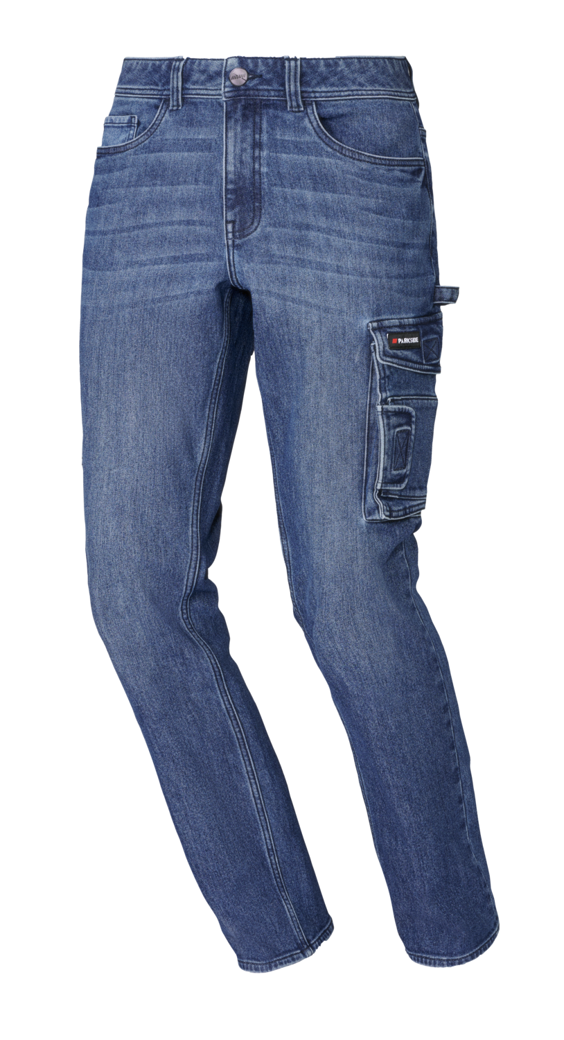PARKSIDE® Jeansy męskie ocieplane w stylu workwear (Niebieski, 58 (42/32))