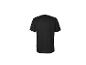 Czarny T-shirt z krótkim rękawem, widok z tyłu.