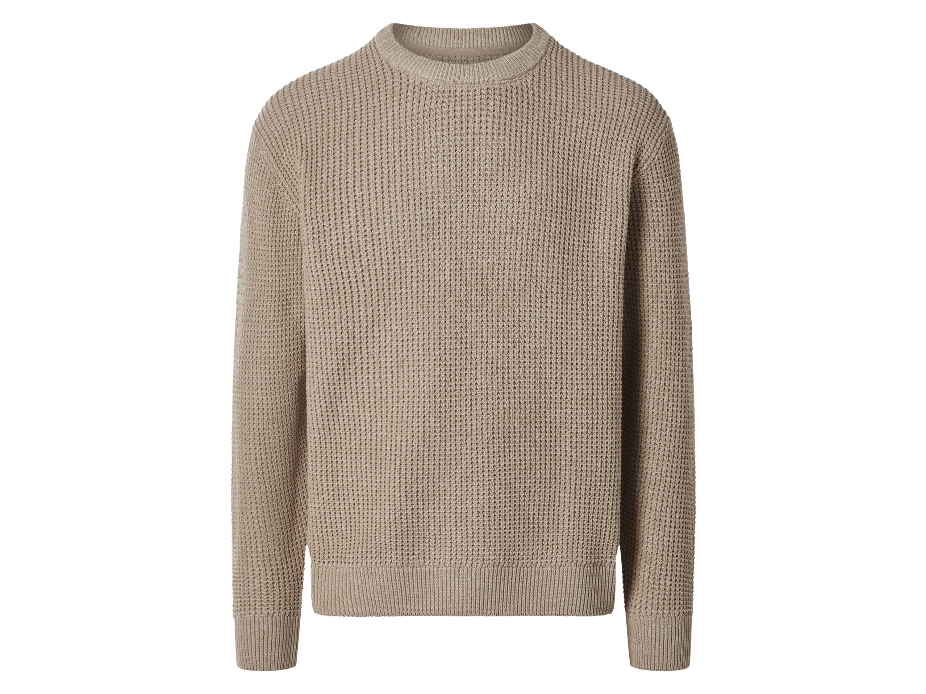 ESMARA MEN Sweter męski z cienkiej dzianiny (Beżowy, XL (56/58))