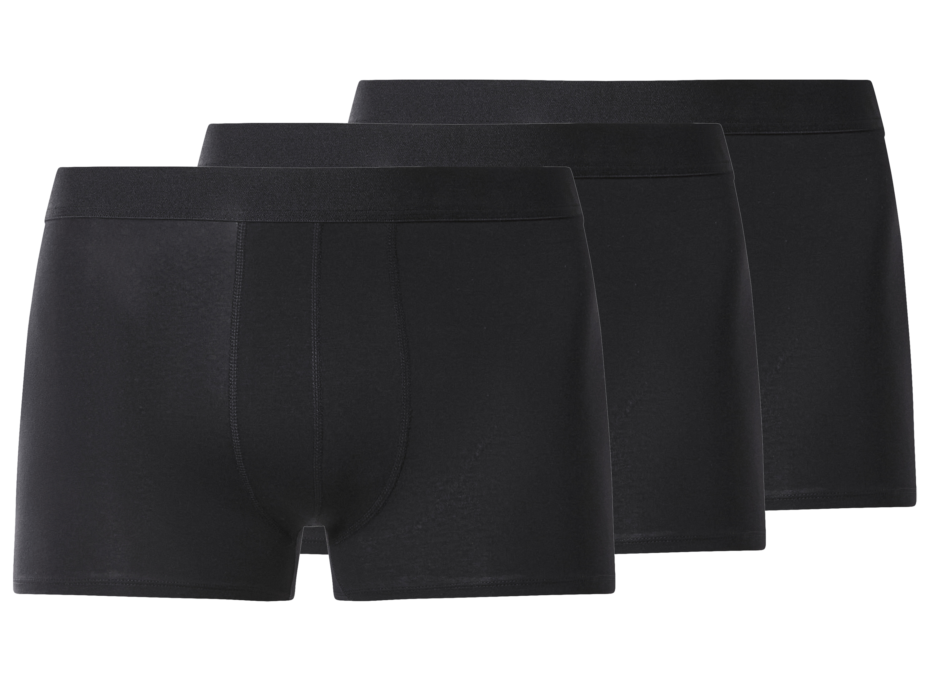 esmara Men Bokserki męskie z bawełną, 3 pary (Czarny, 8/XXL)