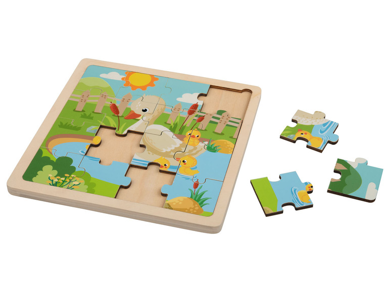 Pełny ekran: Playtive Puzzle drewniane, 17-elementów, 1 szt. - zdjęcie 4