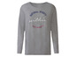 Szary t-shirt z długim rękawem z napisem 'Natural beauty within, love yourself'.