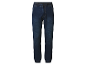 Ciemnoniebieskie dżinsy z elastyczną talią i mankietami.