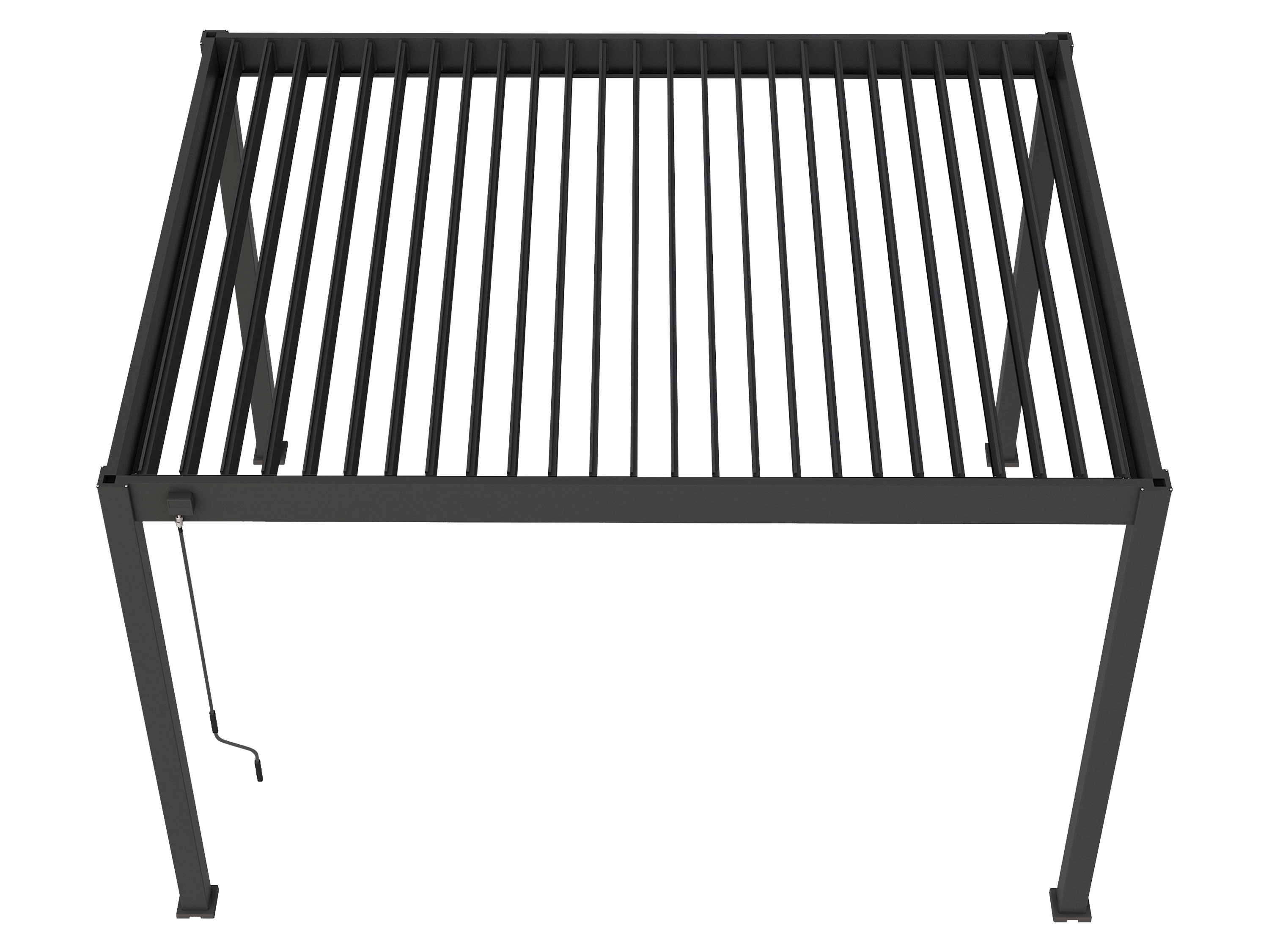 Pergoline Aluminiowe zadaszenie tarasowe Superior (Antracytowy, 3x4 m)
