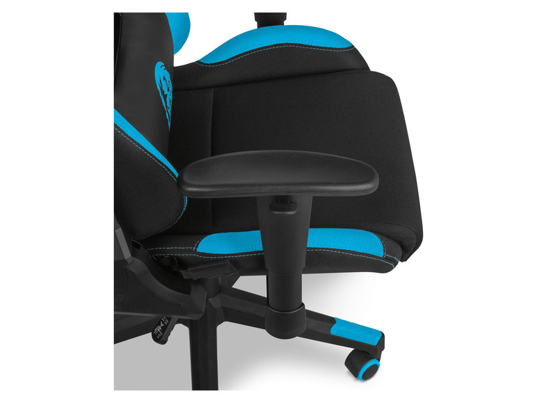 Pełny ekran: LIVARNO home Krzesło gamingowe kubełkowe, czarny/niebieski - zdjęcie 7