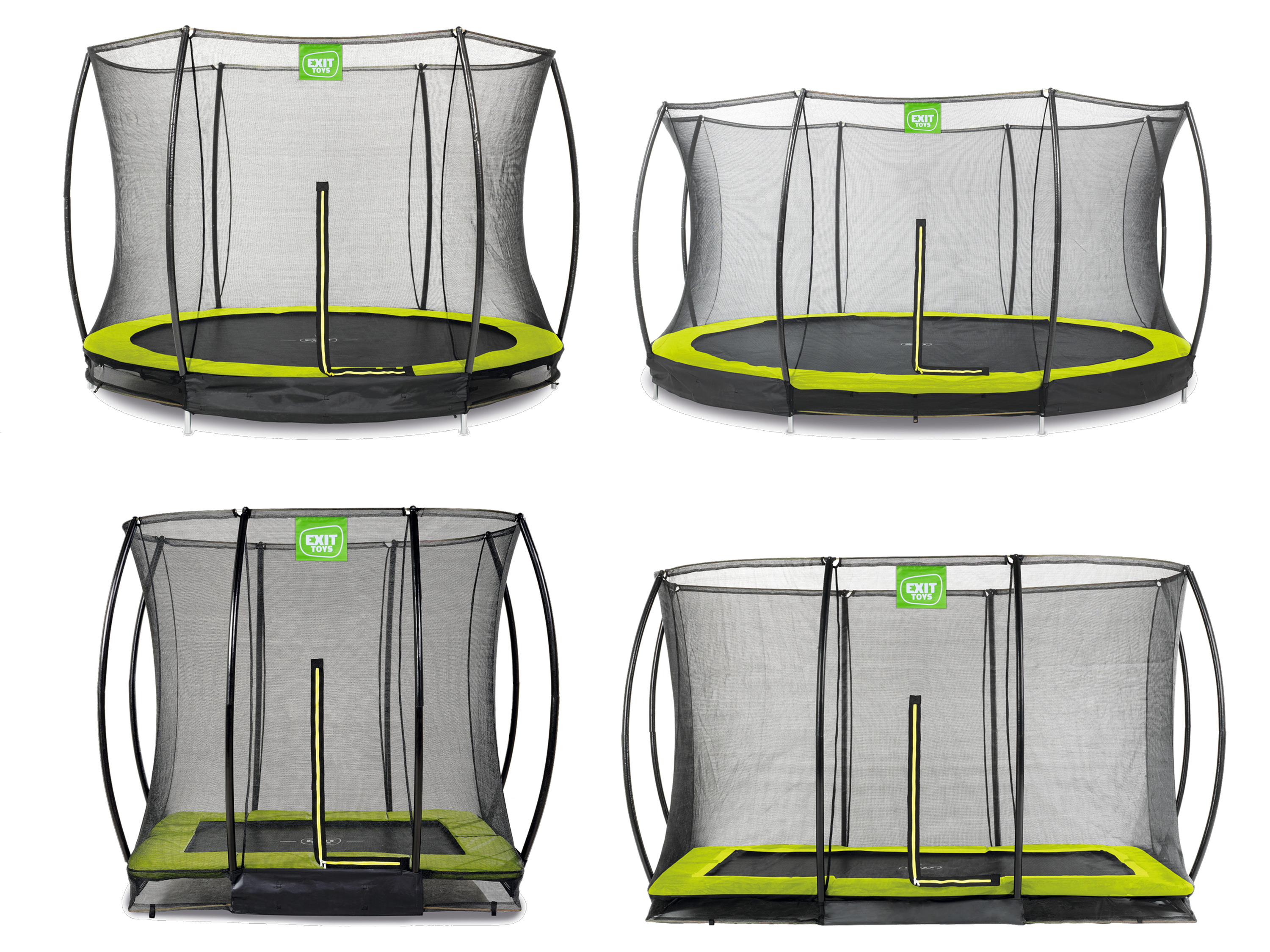 EXIT TOYS Trampolina ziemna Silhouette z siatką ochronną
