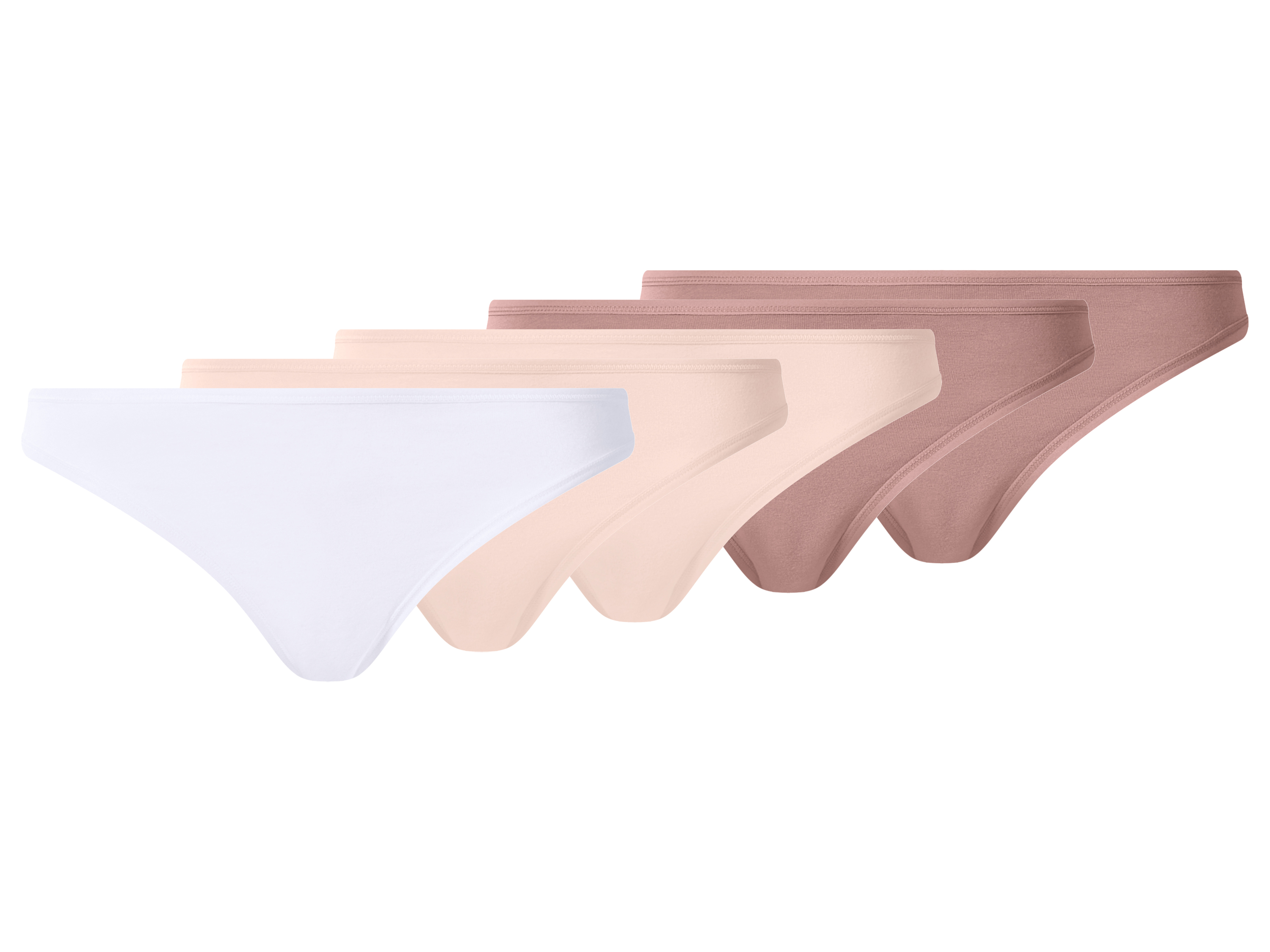 esmara® Stringi damskie z bawełną, 5 par