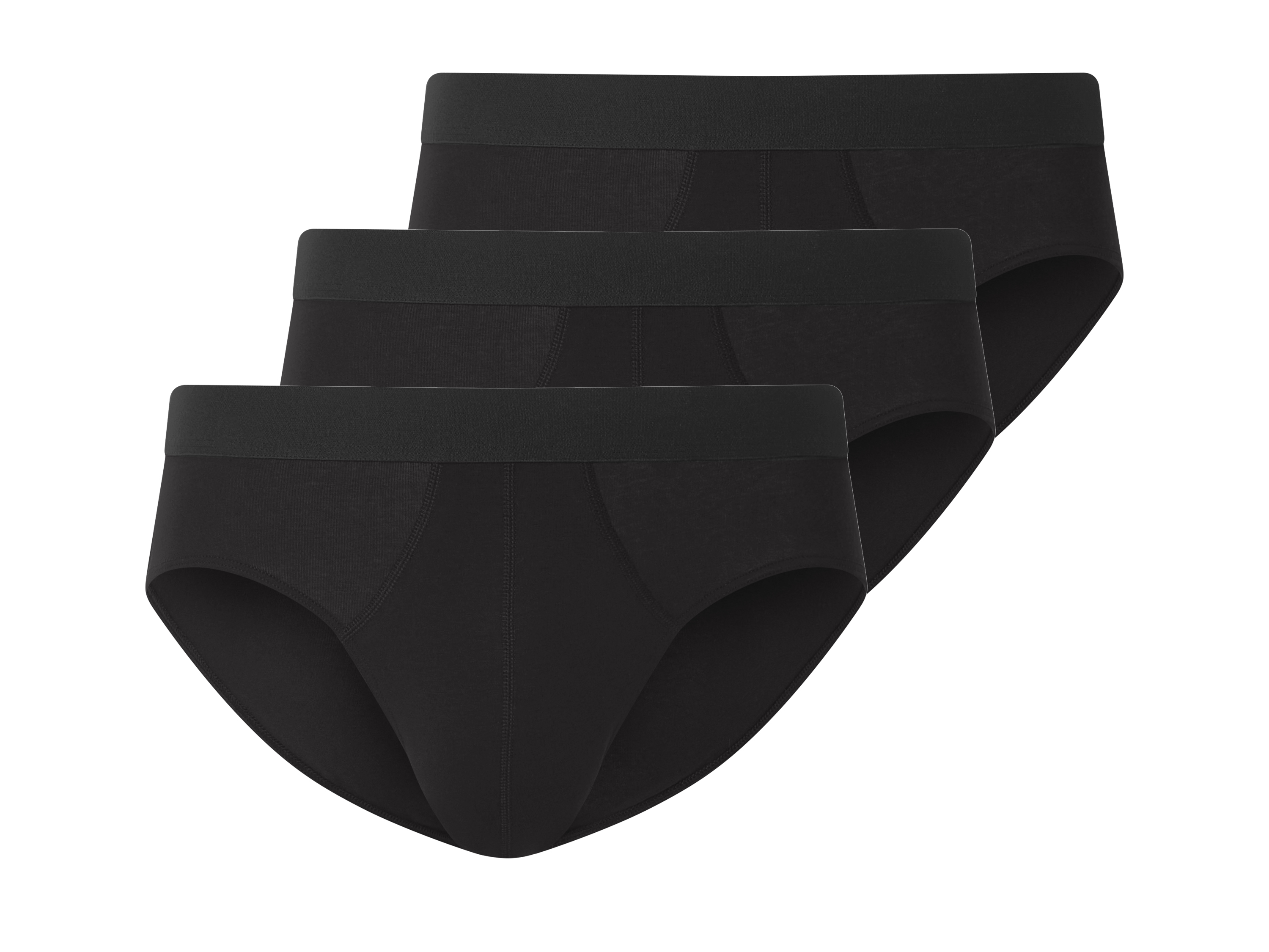 ESMARA MEN Slipy męskie, 3 pary (Czarny, 7/XL)