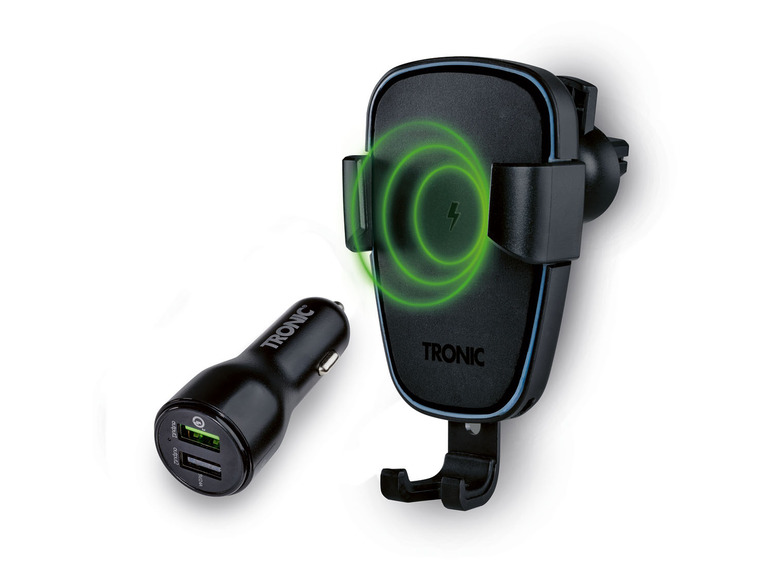 Pełny ekran: TRONIC® Uchwyt samochodowy na smartfona, 10 W, z ładowarką QI - zdjęcie 5