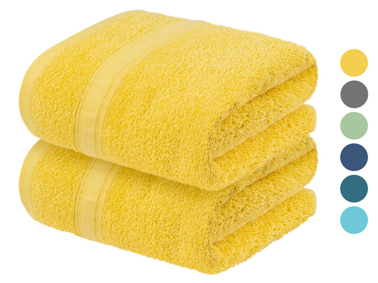 Pełny ekran: LIVARNO home Komplet 2 ręczników frotte, 50 x 100 cm - zdjęcie 1