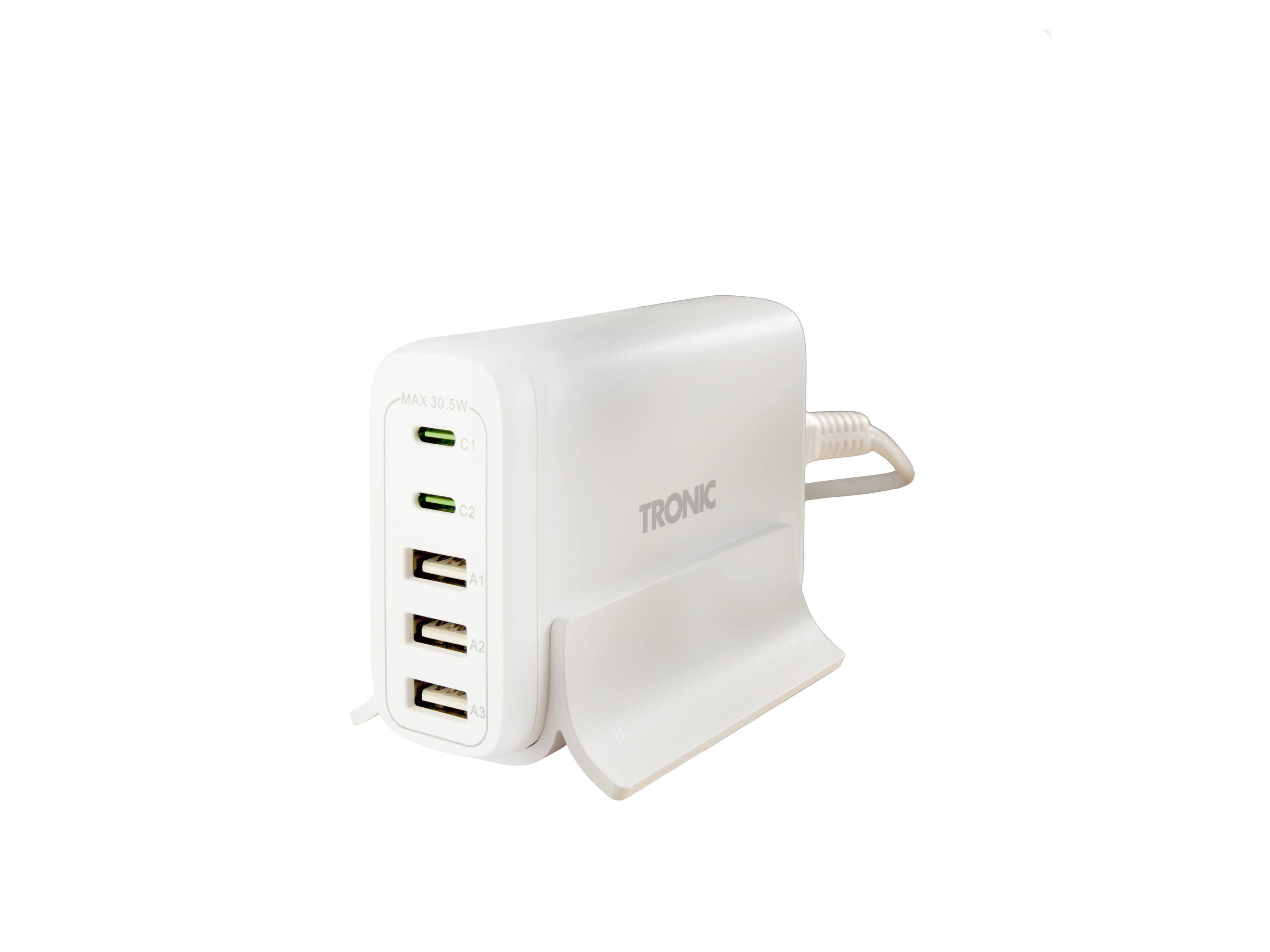 TRONIC® Stacja ładująca USB (Biały)
