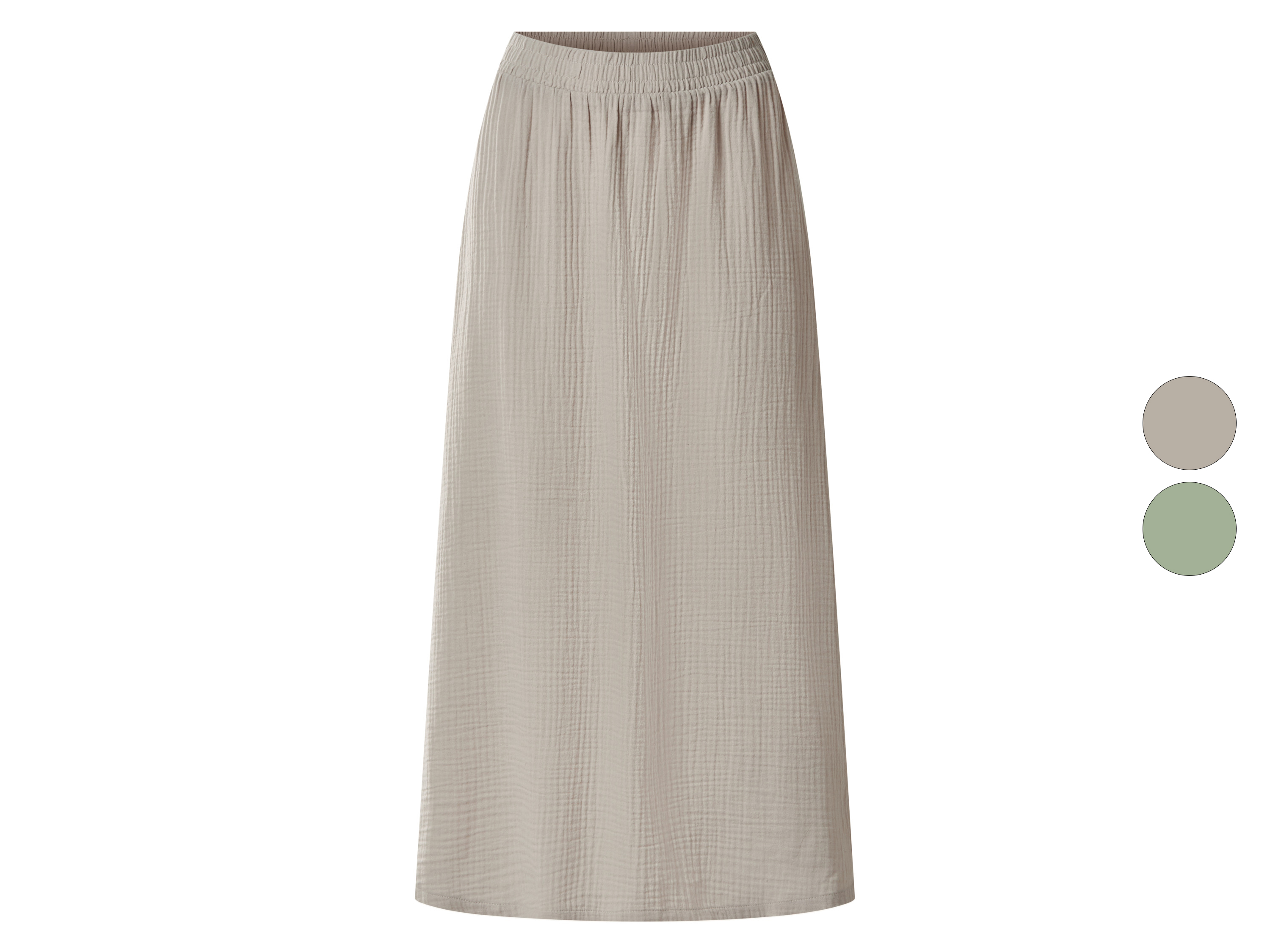 esmara® Spódnica midi damska z bawełny muślinowej